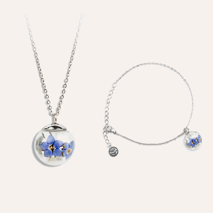 Parure Collana/Bracciale - Non ti scordar di me