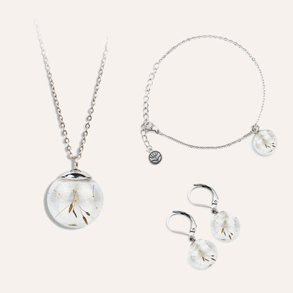 Parure Collana/Bracciale/Orecchini - Soffione
