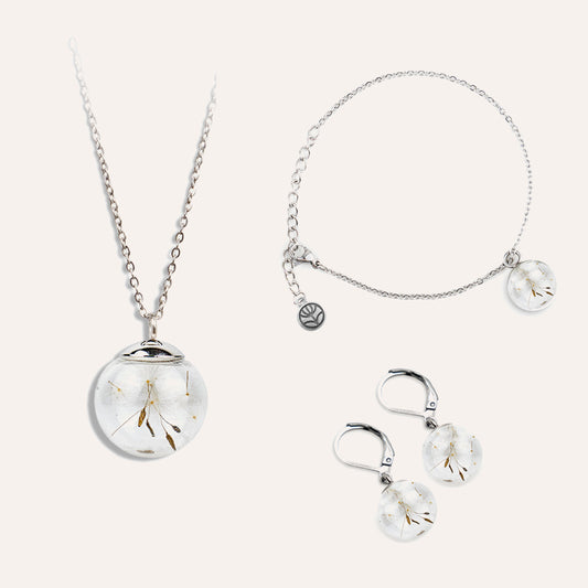 Parure Collana/Bracciale/Orecchini - Soffione